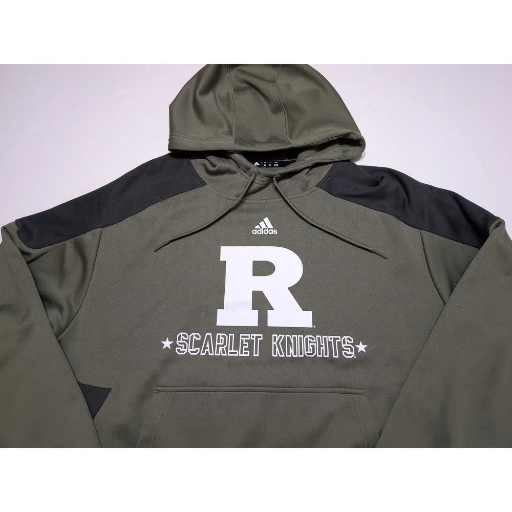 ADIDAS Rutgers Scarlet Knights Military Salute to Service Hoodie Green‎ Men's XL